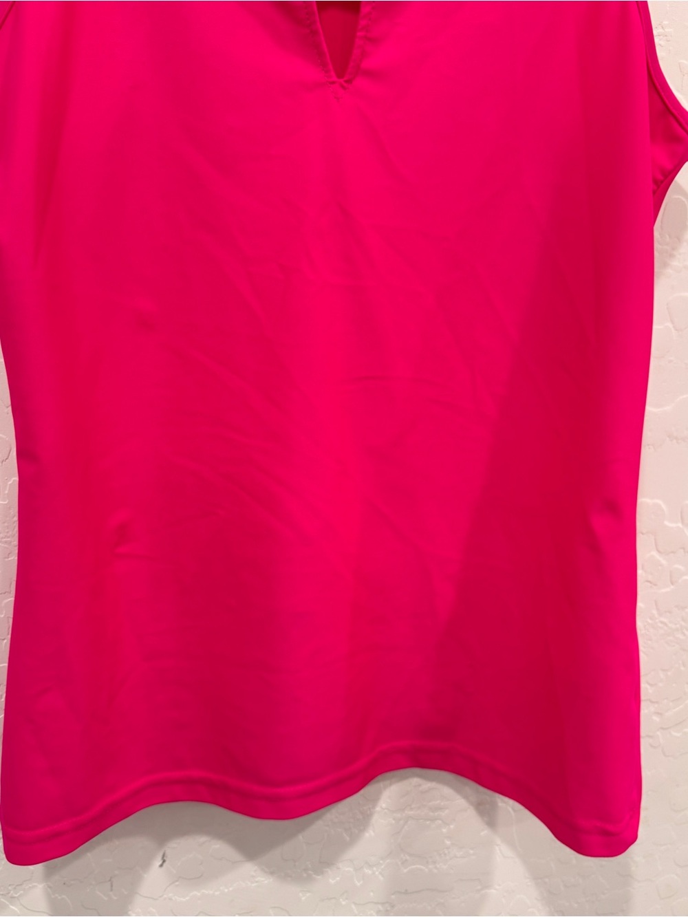 Tzu Tzu Sleeveless Polo Quinn Top Hot Pink Golf Size Medium Women’s Stretch - Picture 3 of 6